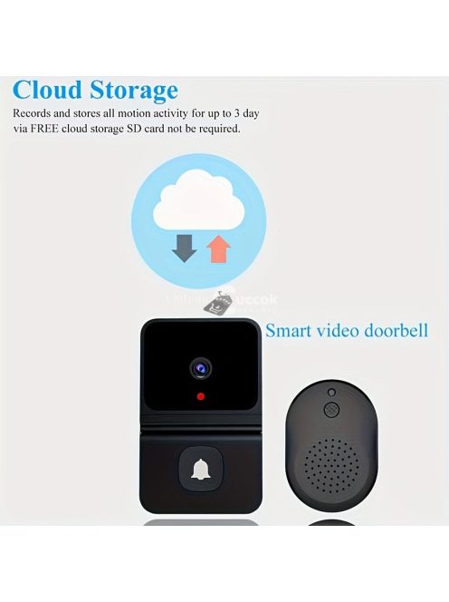 Intelligens WiFi Ajtócsengő Beépített Akkumulátorral