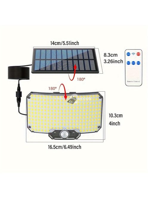 234 LED kültéri napelemes lámpa mozgásérzékelővel