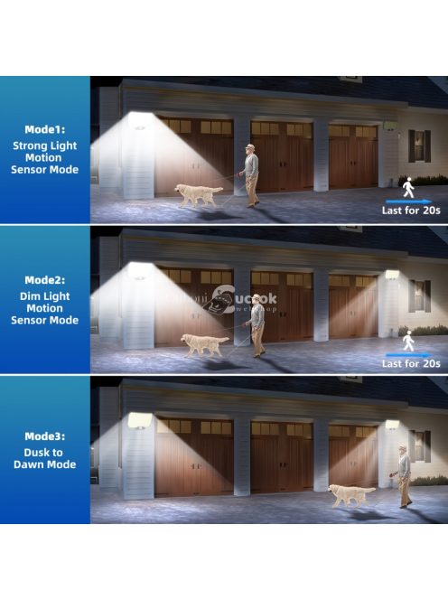 234 LED kültéri napelemes lámpa mozgásérzékelővel