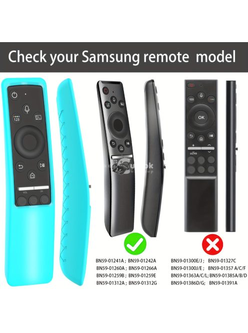 Sötétben világító szilikon védőtok Samsung Smart TV távirányítóhoz