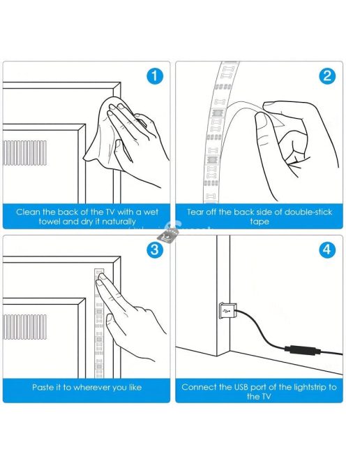 TV dekoráció LED fénycsík