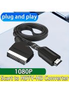1 db 2024-es modell Scart-HDTV átalakító adapter kábel