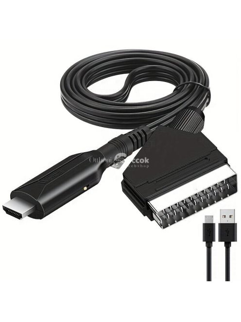 1 db 2024-es modell Scart-HDTV átalakító adapter kábel
