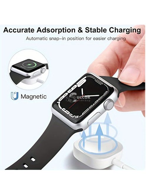 USB és TYPE-C PD Kettős Portos Mágneses Töltőkábel Apple Watch Sorozathoz