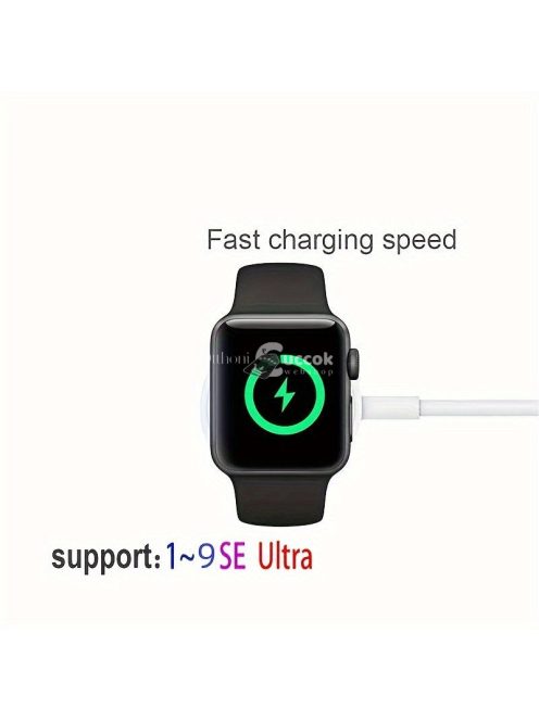 USB és TYPE-C PD Kettős Portos Mágneses Töltőkábel Apple Watch Sorozathoz