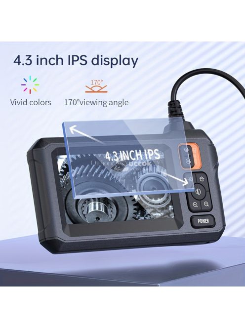 4.3 IPS LCD képernyős endoszkóp kettős 8mm-es lencsével