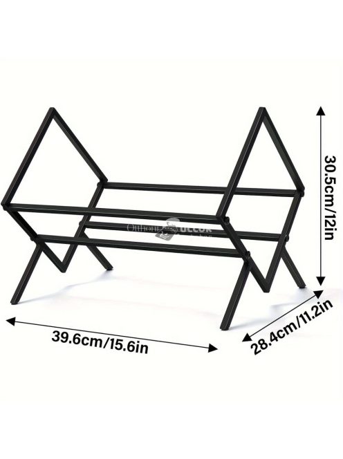 Gramofonlemez polcok modern fekete fém kialakítással
