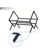 Gramofonlemez polcok modern fekete fém kialakítással