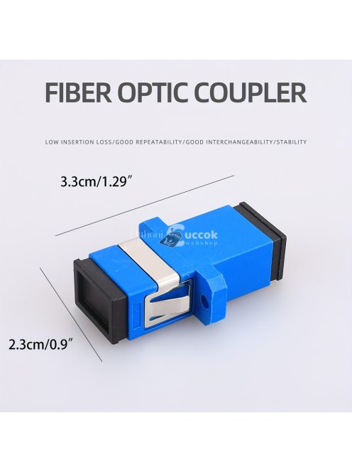 1db SC-SC Száloptikai Kapcsoló Adapter Karimával
