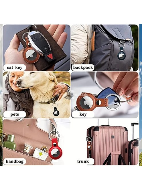 Airtag Műbőr Védőtok