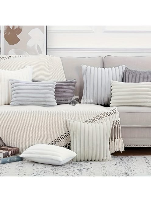 2db Puha Kényelmes Csíkos Dekoratív Párnahuzat