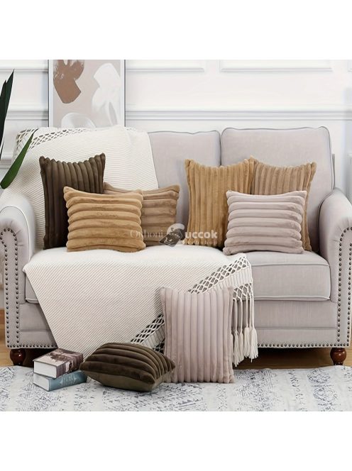 2db Puha Kényelmes Csíkos Dekoratív Párnahuzat