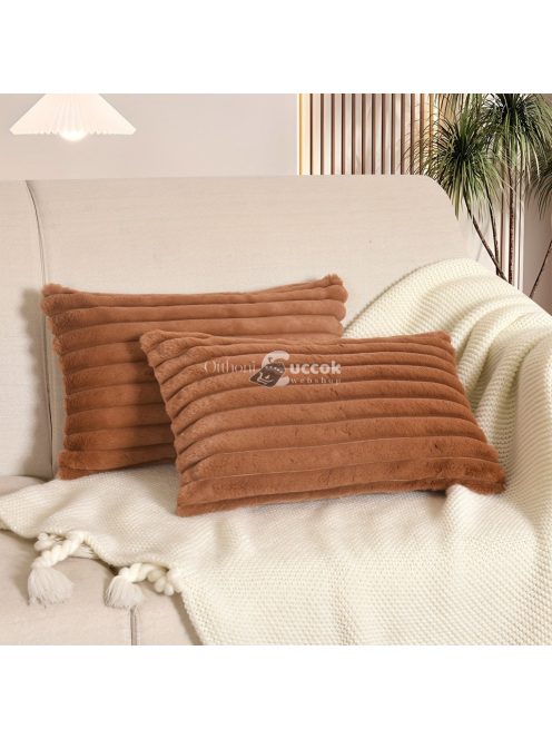 2db Puha Kényelmes Csíkos Dekoratív Párnahuzat