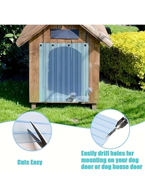 Műanyag szélvédő kutyaházra