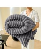 Kényelmes Bordázott Kötött Takaró Párnahuzattal