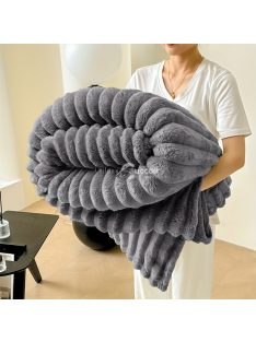 Kényelmes Bordázott Kötött Takaró Párnahuzattal