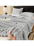 Kényelmes Bordázott Kötött Takaró Párnahuzattal