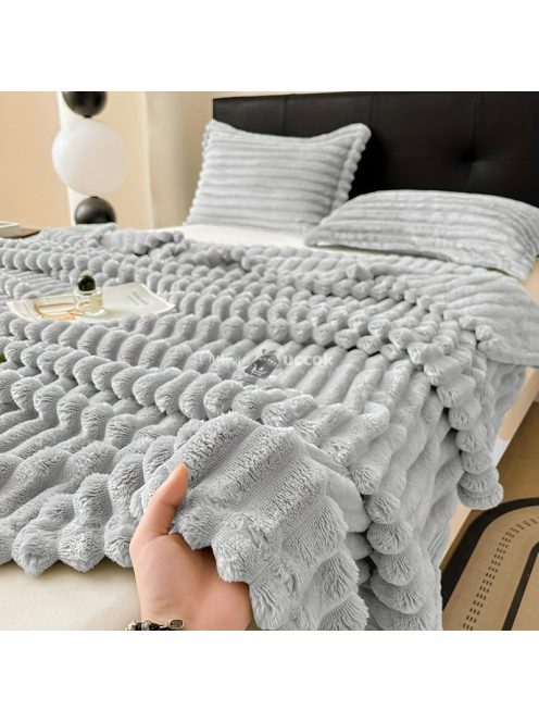 Kényelmes Bordázott Kötött Takaró Párnahuzattal