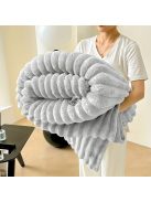 Kényelmes Bordázott Kötött Takaró Párnahuzattal