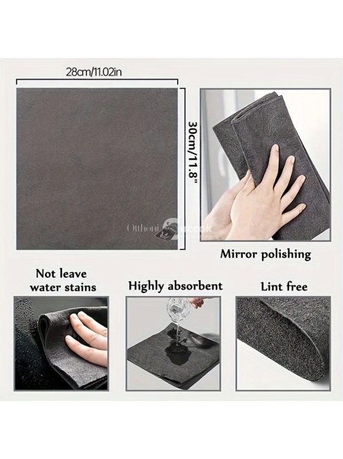 Varázslatos üvegtisztító kendő, többcélú poliészter törlőkendők ablakokhoz, tükrökhöz, autómosáshoz, konyhai és fürdőszobai felületekhez