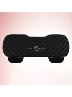   Luxus fekete plüss autó hátsó üléshuzat gyémánt mintás varrással