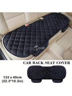   Luxus fekete plüss autó hátsó üléshuzat gyémánt mintás varrással