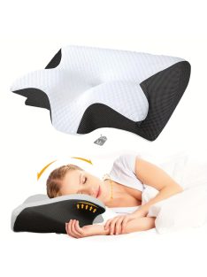   Ergonomikus Ortopéd Cervikális Memóriahab Párna Levehető Kötött Poliészter Huzattal