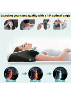   Ergonomikus Ortopéd Cervikális Memóriahab Párna Levehető Kötött Poliészter Huzattal