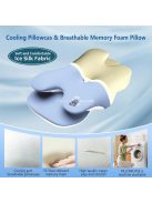 Ergonomikus memóriahabos nyakpárna hűsítő párnahuzattal