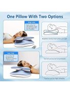 Ergonomikus memóriahabos nyakpárna hűsítő párnahuzattal