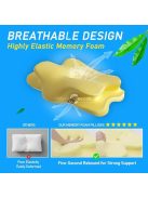 Ergonomikus memóriahabos nyakpárna hűsítő párnahuzattal