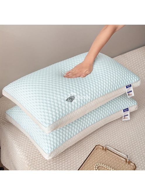 2db Luxus 3D Hűsítő Selyem Párna - Légáteresztő, Hipoallergén Nyaki Támaszos