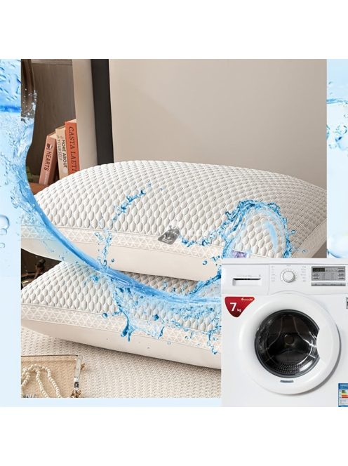 2db Luxus 3D Hűsítő Selyem Párna - Légáteresztő, Hipoallergén Nyaki Támaszos