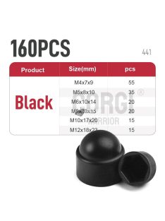 Hatszögű műanyag csavar- és anyavédő sapkakészlet