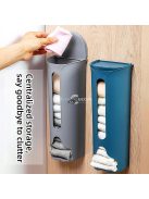 Műanyag zacskótartó, fali vagy szekrényre szerelhető adagoló