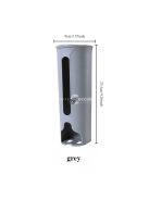 Műanyag zacskótartó, fali vagy szekrényre szerelhető adagoló