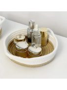 Pamut kötél tárolókosár játékokhoz és kozmetikumokhoz, fogantyúval