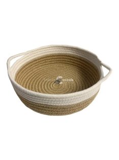   Pamut kötél tárolókosár játékokhoz és kozmetikumokhoz, fogantyúval