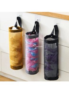 Fali műanyag zacskó tároló és rendszerező kosár