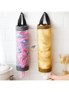 Fali műanyag zacskó tároló és rendszerező kosár