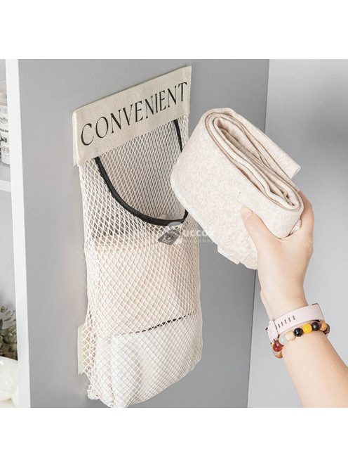 Konyhai hálós tárolózsák gyümölcsök, zöldségek és fokhagyma tárolására