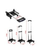 Gyerek hátizsákos kézikocsi, rózsaszín, összecsukható 2 kerekű húzós kocsi