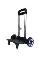 Gyerek hátizsákos kézikocsi, rózsaszín, összecsukható 2 kerekű húzós kocsi