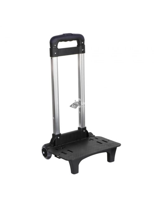 Gyerek hátizsákos kézikocsi, rózsaszín, összecsukható 2 kerekű húzós kocsi