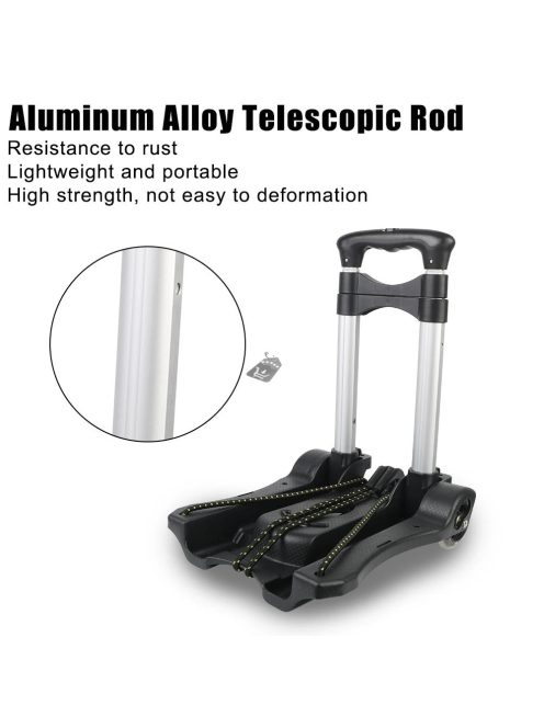 Összecsukható, hordozható kézikocsi, kétkerekű, 35 kg teherbírással