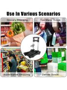 Összecsukható, hordozható kézikocsi, kétkerekű, 35 kg teherbírással