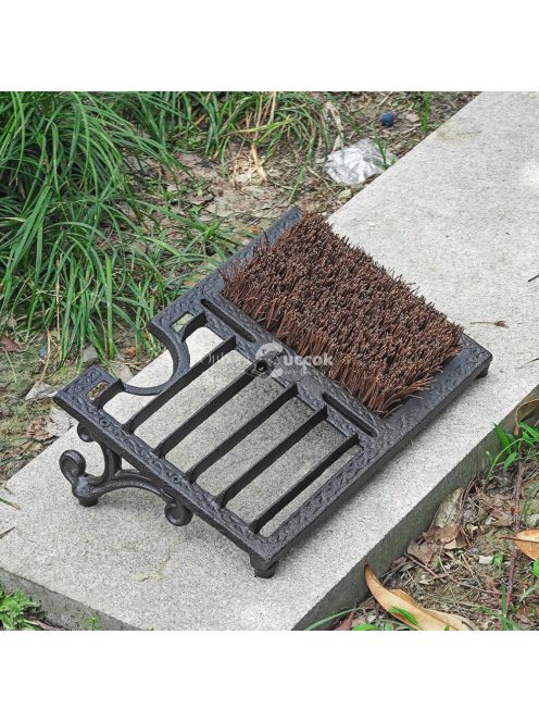 Erős Vintage Öntöttvas Cipőkefe Kaparóval