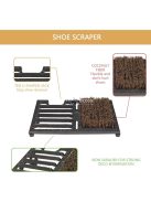 Erős Vintage Öntöttvas Cipőkefe Kaparóval