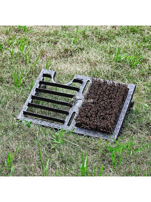 Erős Vintage Öntöttvas Cipőkefe Kaparóval