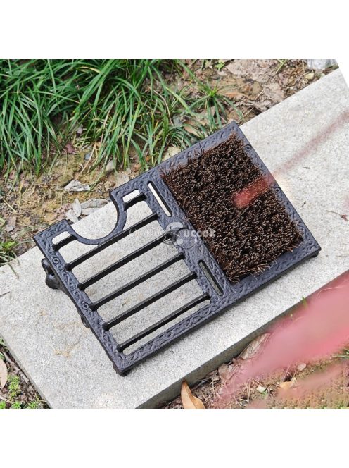 Erős Vintage Öntöttvas Cipőkefe Kaparóval